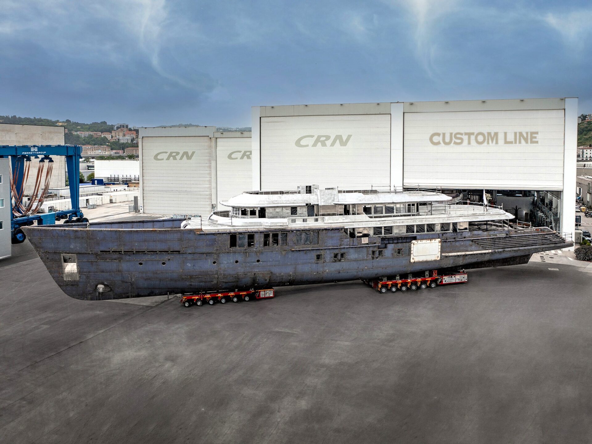 On May 29, 2024, CRN advanced the construction of the 70-meter CRN M/Y 145-Project Thunderball, a fully custom steel and aluminum superyacht at Ferretti Group's Ancona Superyacht Yard.