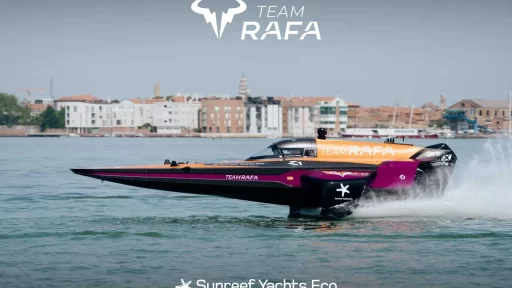 Sunreef Yachts Eco partners with Rafael Nadal's E1 team for the world’s first high-speed electric boat race, emphasizing marine conservation and sustainable boating.