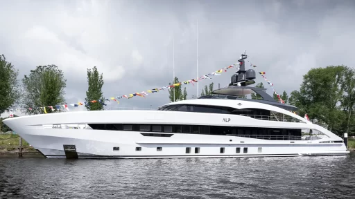 Heesen Yachts celebrates the christening and delivery of MY ALP in South Holland, marking a milestone in their 50-meter semi-displacement series with a blend of speed, luxury, and elegance.