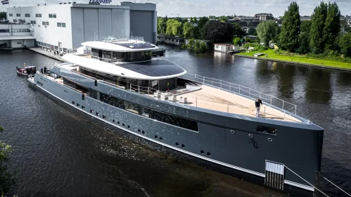 Feadship unveils 195ft solar-powered yacht, Project 713, designed by Studio De Voogt. Combining luxury with sustainability, it aims for climate neutrality by 2030.