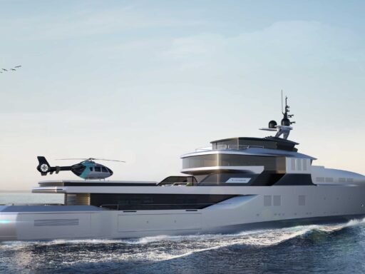 The world's first fuel-free, all-electric superyacht, Silenzio, designed by Baran Akalin, offers luxury with a 220ft vessel featuring advanced electric propulsion and eco-friendly amenities.