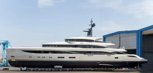 Benetti celebrates the launch of M/Y Iryna, a 66m custom yacht, marking the first in the B.Now 67 series. The vessel features innovative design, luxurious interiors, and extensive outdoor spaces.