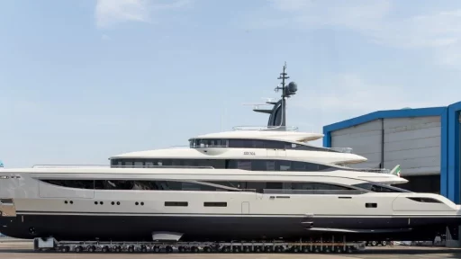 Benetti celebrates the launch of M/Y Iryna, a 66m custom yacht, marking the first in the B.Now 67 series. The vessel features innovative design, luxurious interiors, and extensive outdoor spaces.