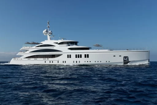 The award-winning 63m superyacht SOUNDWAVE, built by Benetti Yachts, offers luxurious cruising with bespoke interiors, a private owner’s deck, and a vast array of water toys.