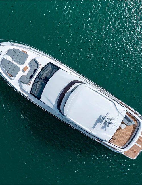 Introducing the Princess F65, the finest flybridge yacht that redefines luxury, space, and performance. With a top speed of 35 knots and room for 8 guests, it offers unparalleled cruising experiences.