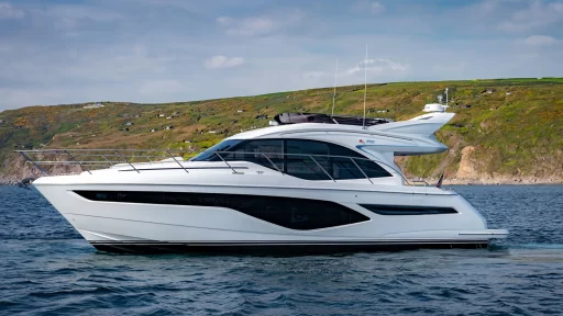 Experience luxury and performance with the Princess F50 flybridge yacht. This marvel of engineering offers dynamic performance, advanced technology, and sophisticated design for unforgettable voyages.