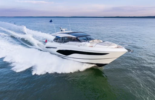 The Princess V60 epitomizes luxury and performance in sports yachts, featuring elegant design, sophisticated layout, and powerful capabilities for an unparalleled water experience.