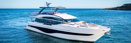 The Princess Y85 is a floating sanctuary of sophistication, offering unmatched luxury and craftsmanship with its elegant design, innovative layouts, and top speed of 30 knots.