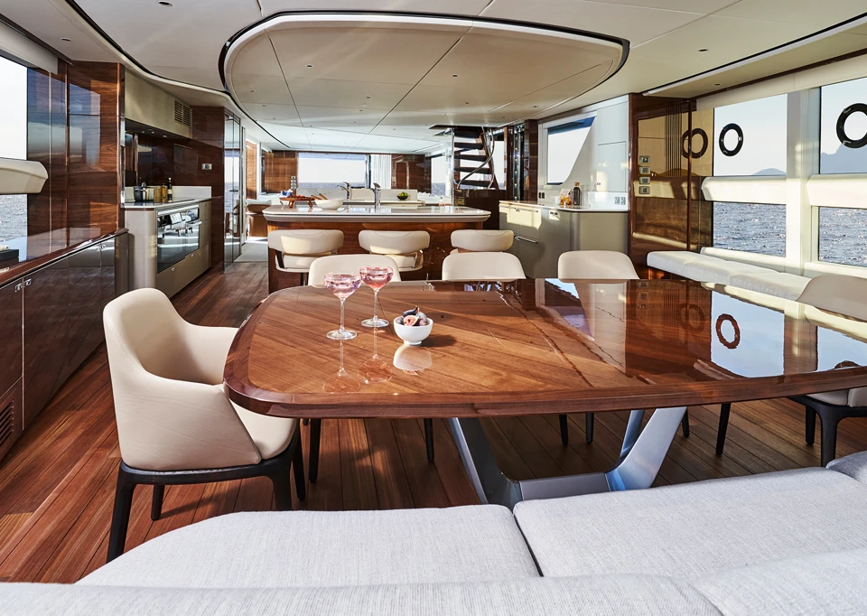 Discover the X95 Vista, a 29-meter super flybridge yacht with a top speed of 22 knots. Experience unparalleled luxury and expansive living spaces for up to 10 guests, perfect for extended voyages.