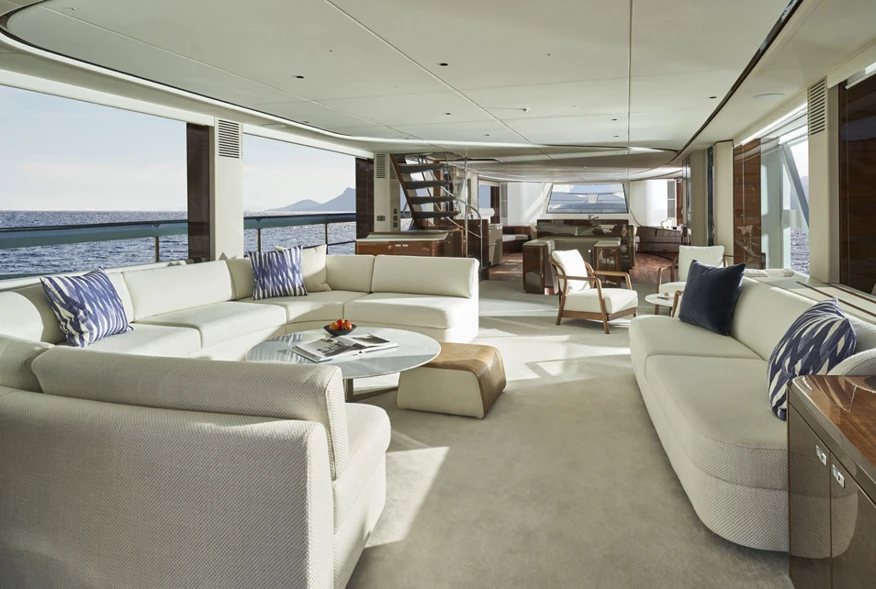 Discover the X95 Vista, a 29-meter super flybridge yacht with a top speed of 22 knots. Experience unparalleled luxury and expansive living spaces for up to 10 guests, perfect for extended voyages.