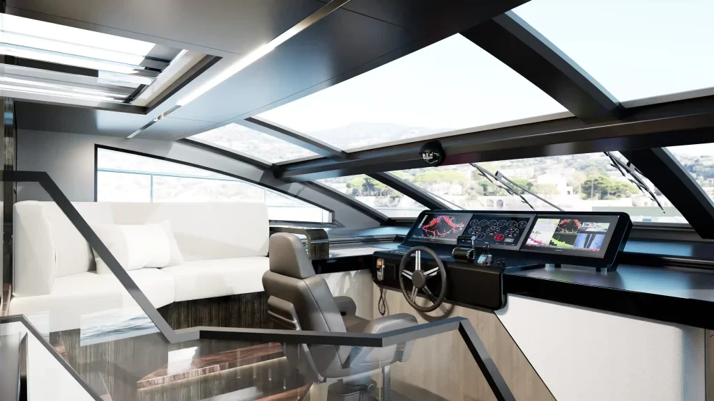 The luxurious 82-foot Pearl 82 yacht, featuring a master suite, five en-suite staterooms, and a garage for a tender boat and jet ski, hits the market for £5 million.