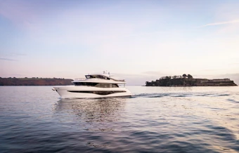 The Princess X80, a member of the X Class 'Superfly' family, offers 30% more interior space than traditional yachts. With a top speed of 30 knots and accommodations for 8 guests, it redefines luxury.