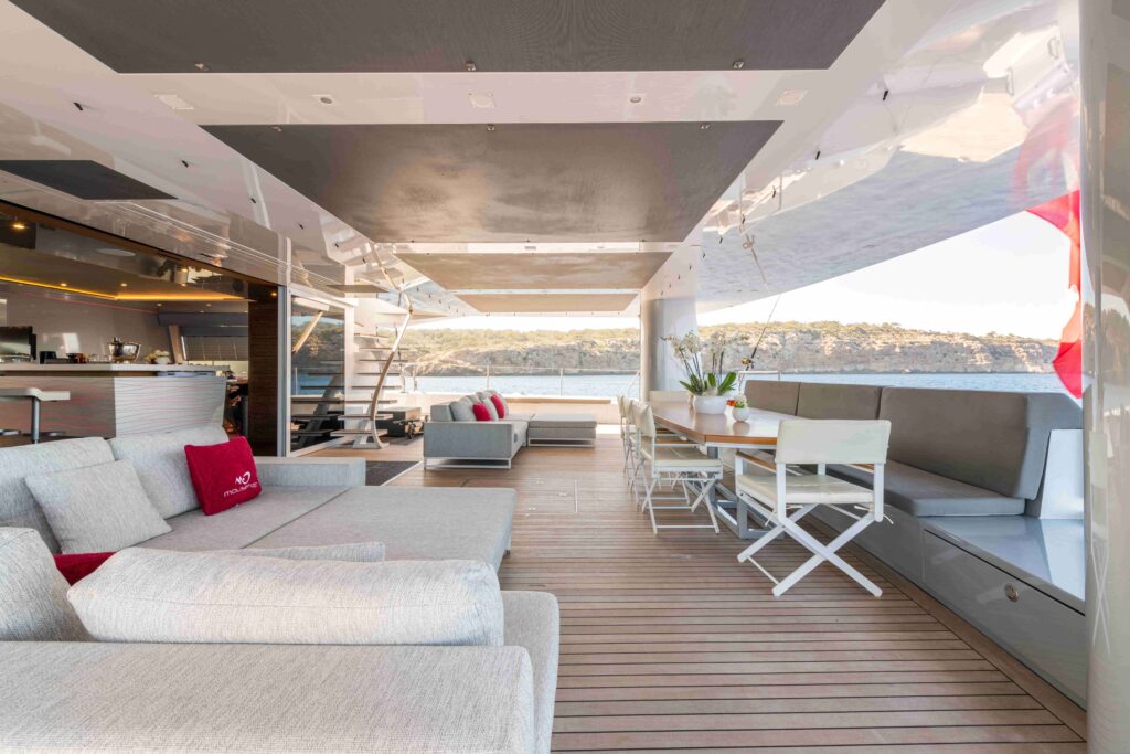 The world’s largest carbon fibre catamaran, Mousetrap, is for sale at $19.2M. This 110-foot luxury yacht offers innovative sailing tech, spacious living areas, and high-end amenities.