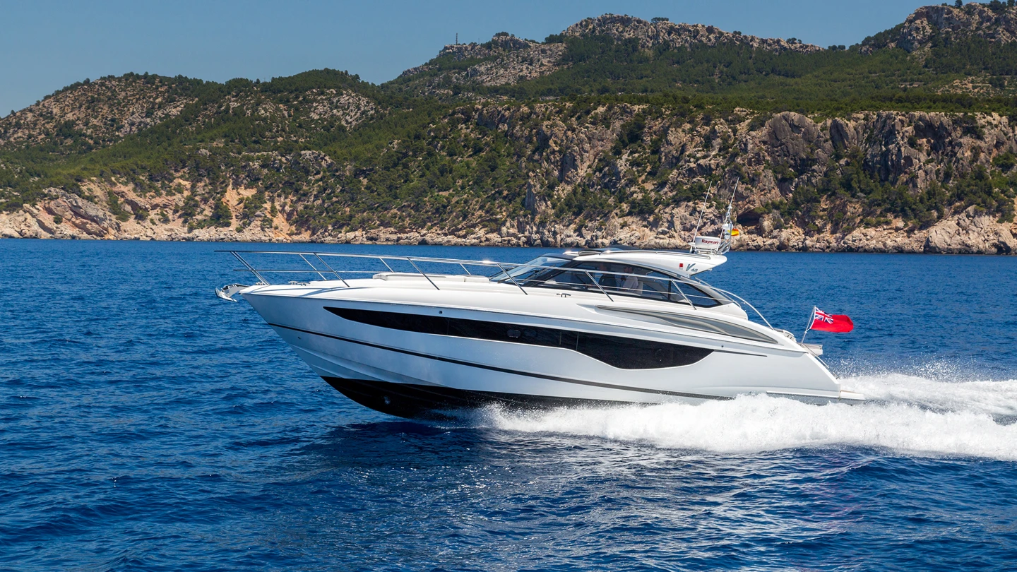 The Princess V40 combines sleek design, impressive performance, and outstanding seakeeping abilities. With a top speed of 38 knots and luxurious interiors, it promises an unforgettable yachting experience.