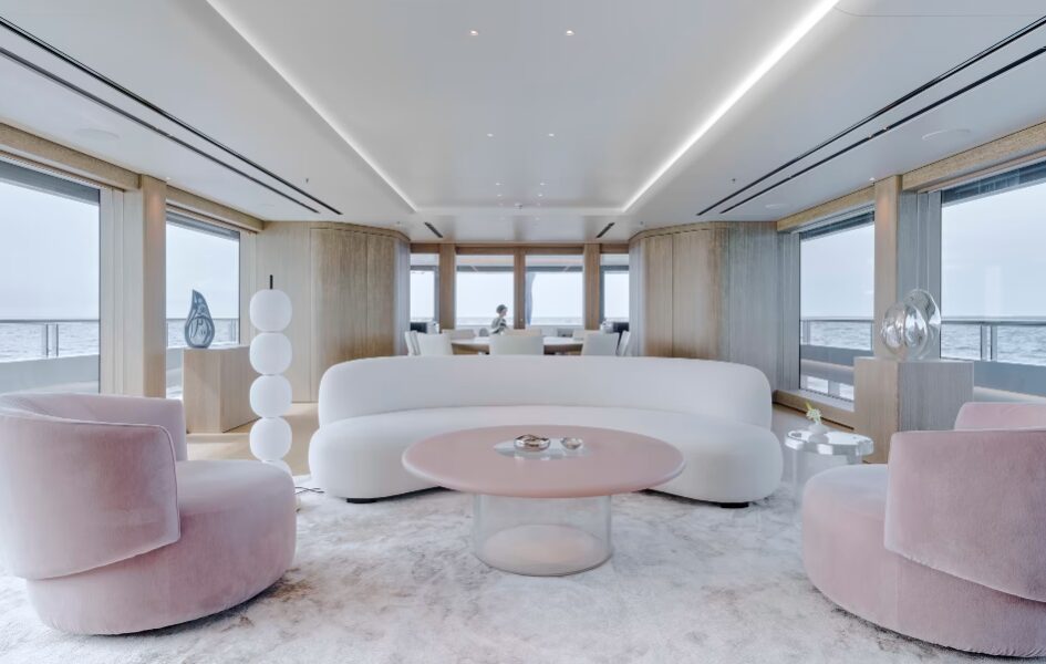 ENTOURAGE, a 60-meter Amels superyacht, sets new standards in luxury with cutting-edge hybrid technology, exquisite design, and unparalleled comfort, now available for charter.