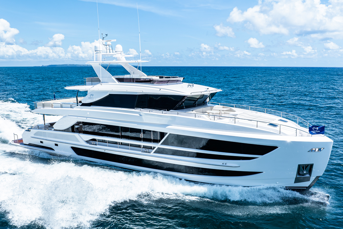 Horizon’s FD100 Hull 11 is a luxurious yacht blending ocean-inspired design with cutting-edge amenities, offering a unique, personalized yachting experience that embodies the sea's essence.