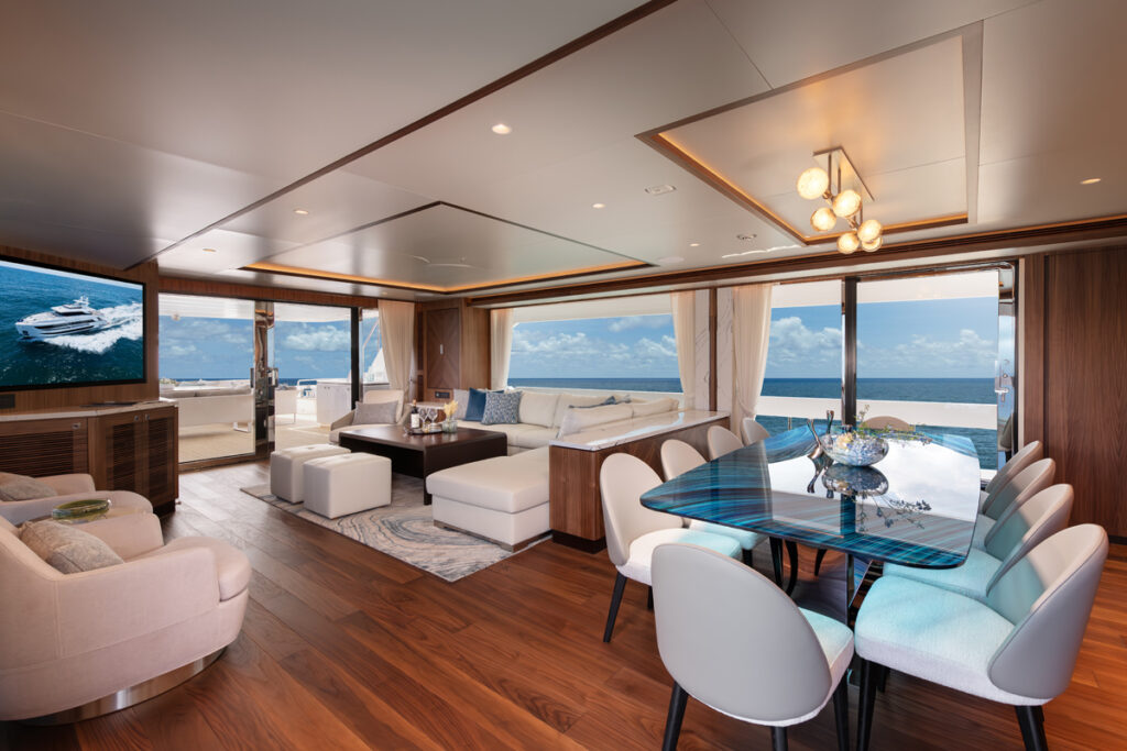 Horizon’s FD100 Hull 11 is a luxurious yacht blending ocean-inspired design with cutting-edge amenities, offering a unique, personalized yachting experience that embodies the sea's essence.