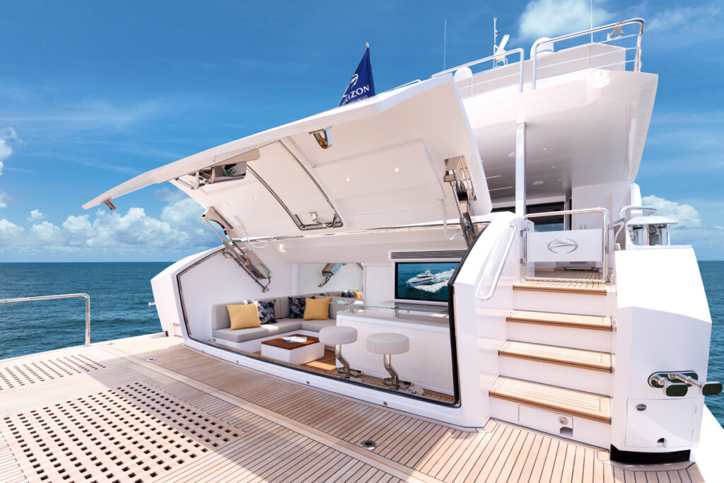 Horizon’s FD100 Hull 11 is a luxurious yacht blending ocean-inspired design with cutting-edge amenities, offering a unique, personalized yachting experience that embodies the sea's essence.