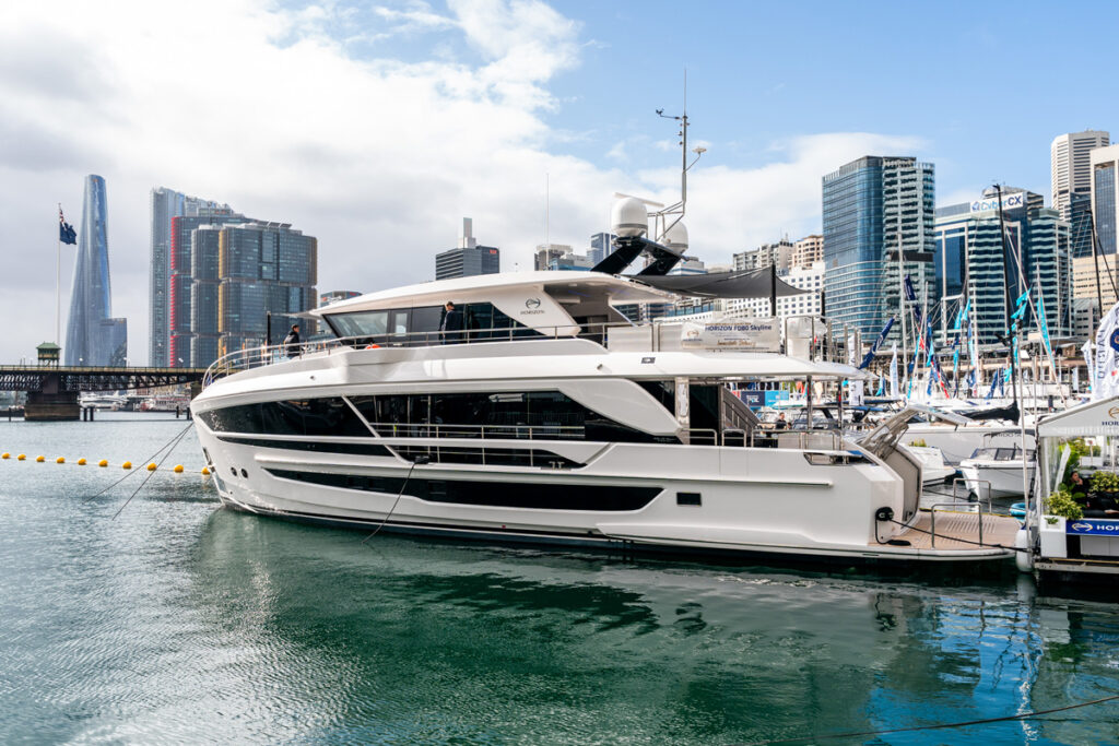 Horizon Yachts made a strong impact at the 2024 Sydney International Boat Show, showcasing the stunning FD80 and generating significant interest in custom builds and brokerage options.