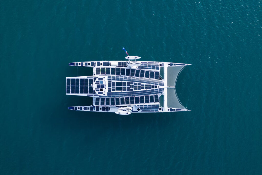 Five years ago, Energy Observer partnered with Toyota to integrate their hydrogen fuel cell technology into the world's first zero-emission vessel, showcasing hydrogen's potential in maritime travel.