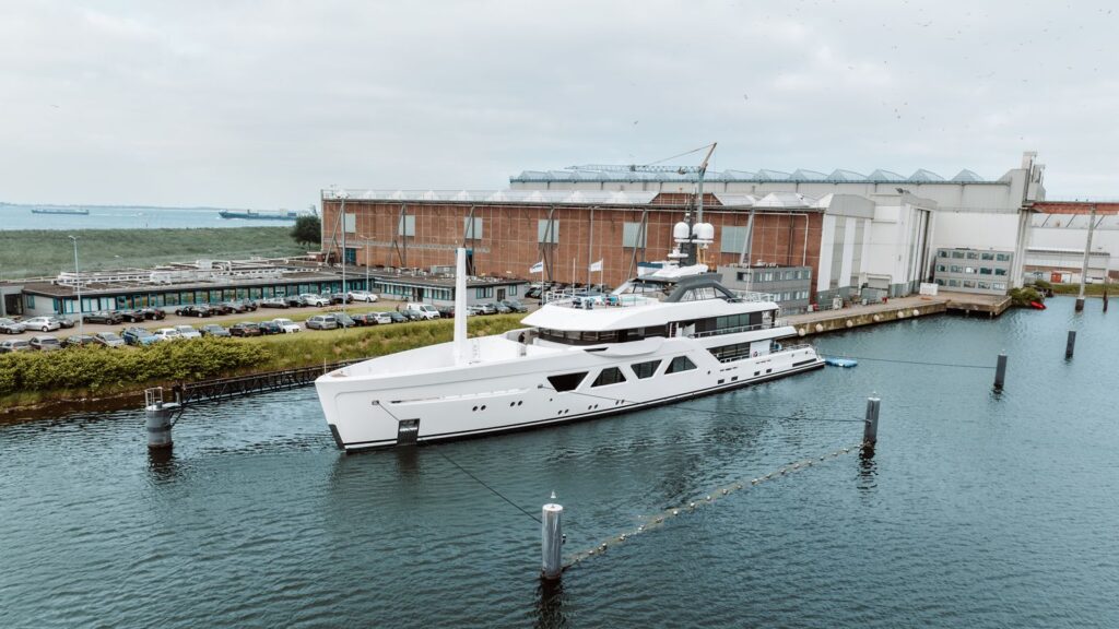 KHALIDAH, a 60-meter superyacht delivered in 2024, combines luxury, innovation, and timeless design with bespoke interiors by WINCH Design and exterior by Espen Øino.