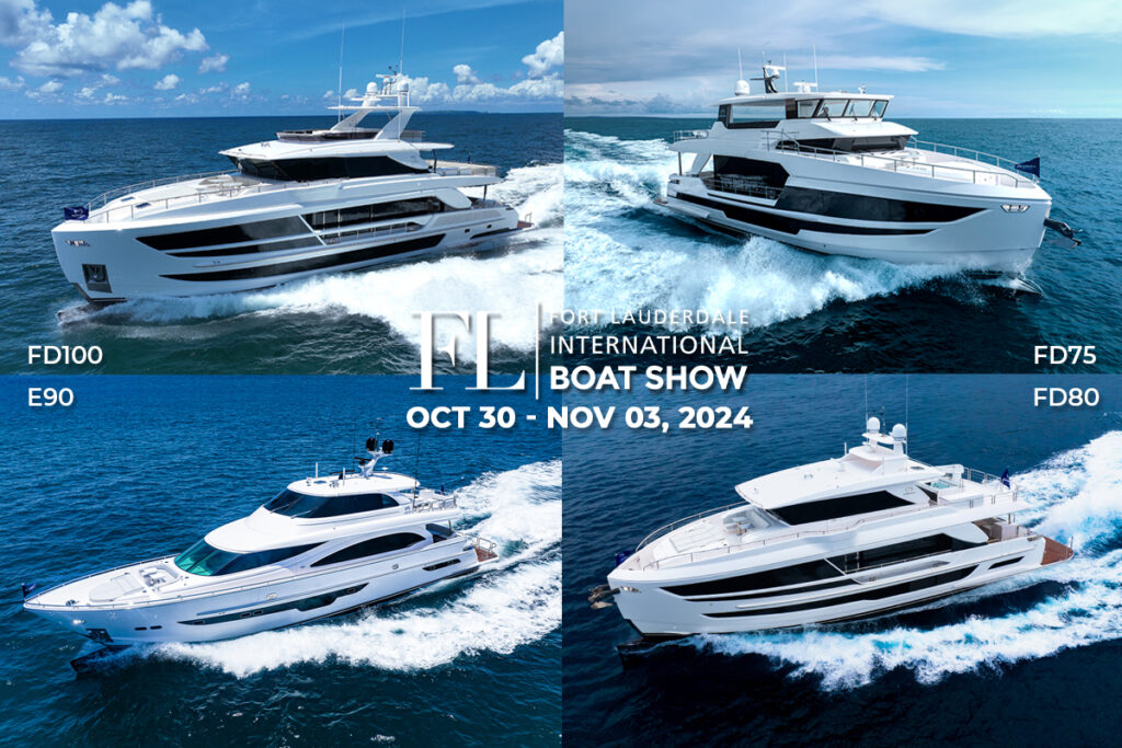 Horizon Yachts will showcase four luxury yachts, including the FD100 Hull 11, at FLIBS 2024, offering yacht enthusiasts an exclusive look at cutting-edge designs and opulent features.