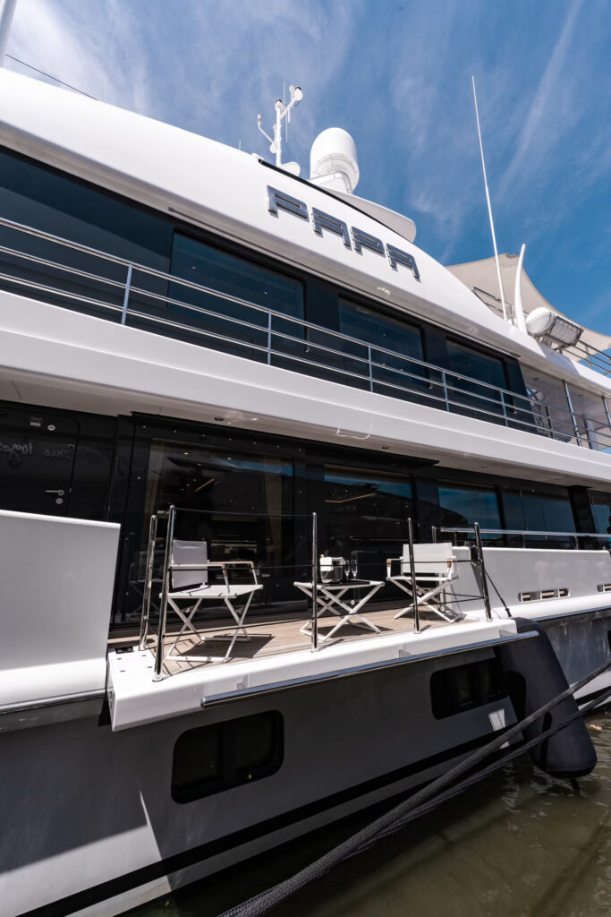 The 55-meter luxury yacht PAPA, designed by Amels, offers an unmatched blend of elegance and comfort, making it a top choice for charters in the Mediterranean and South-East Asia.