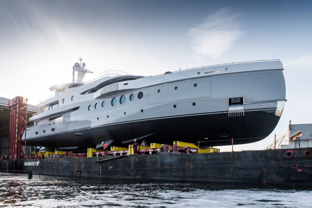 STARDUST, a 62.5-meter superyacht by Damen Yachting, blends elegant design by Tim Heywood with luxurious interiors by Laura Sessa, offering unparalleled performance and comfort.