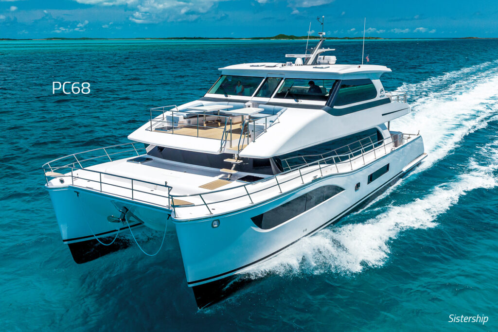 Horizon Power Catamarans will showcase the all-new PC68 and PC60 models at the 2024 Fort Lauderdale International Boat Show, featuring innovative power efficiency and luxury designs.