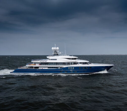 Launched in 2022, the 74-meter M&EM by Amels offers luxurious design, ocean-going performance, and custom interiors by Winch Design for an exceptional yachting experience.