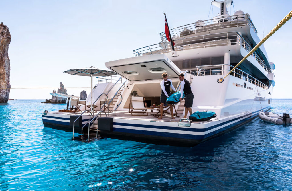 STELLA M, the first Amels 200 superyacht, combines luxury and innovation with hybrid power, sleek Tim Heywood design, and custom interiors by Reymond Langton, delivered in 2021.