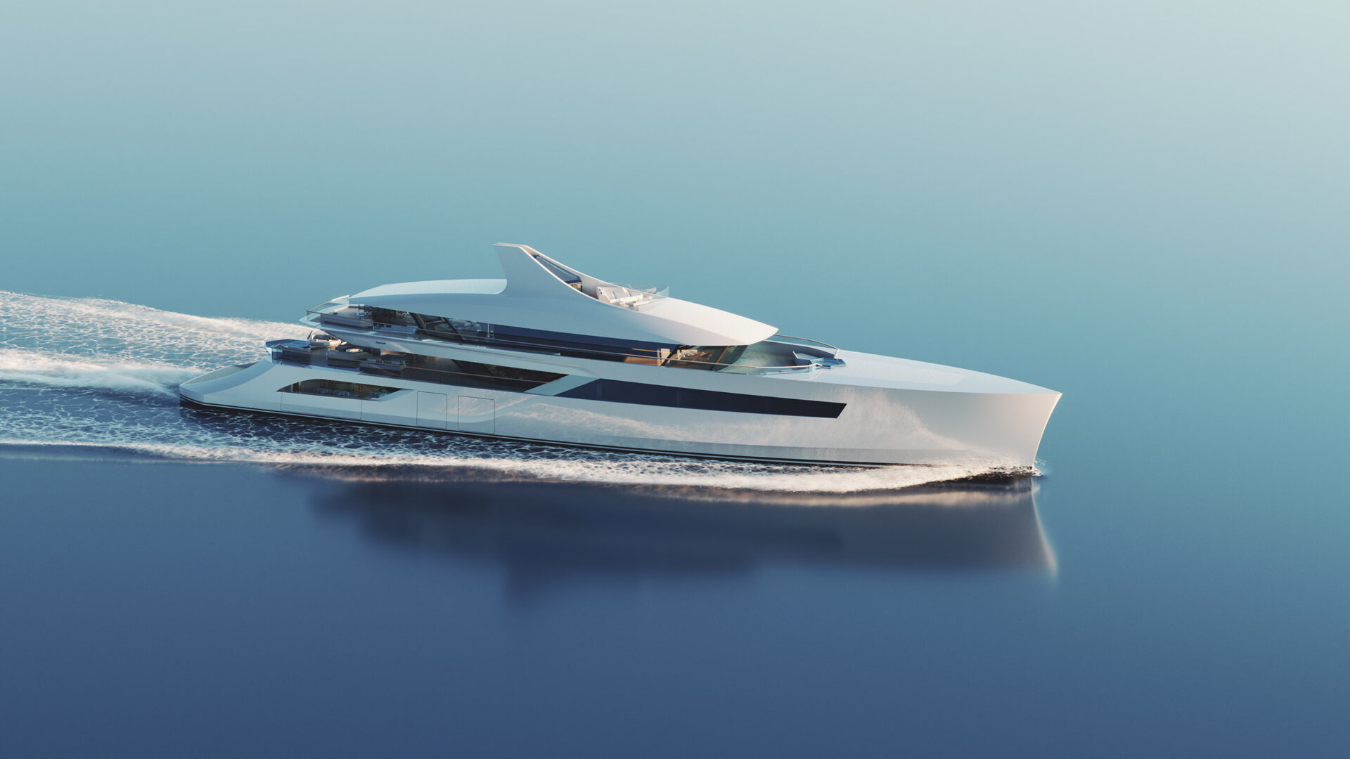 Feadship unveils £150M hammerhead shark-inspired superyacht with moving seating, infinity pool, and eco-friendly design. A luxury masterpiece blending innovation and elegance.