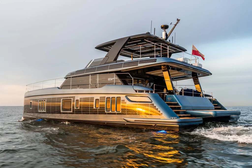 Sunreef Yachts' 60 Sunreef Power Eco won 'Best Electric Catamaran' at the 2024 World Yacht Trophies, recognized for its innovative solar technology and sustainable yachting solutions.