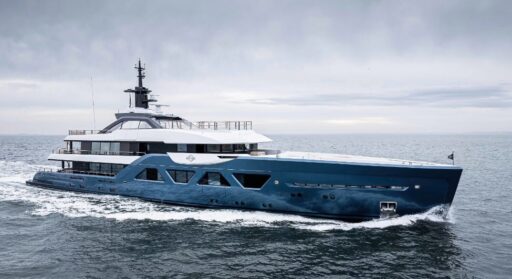 Amels delivers its sixth Amels 60 superyacht, *21.12*, embarking on her maiden voyage from Vlissingen to Dartmouth, UK, marking a milestone in the Amels Limited Editions series.