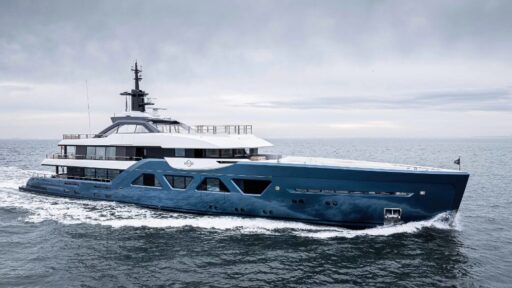 Amels delivers its sixth Amels 60 superyacht, *21.12*, embarking on her maiden voyage from Vlissingen to Dartmouth, UK, marking a milestone in the Amels Limited Editions series.