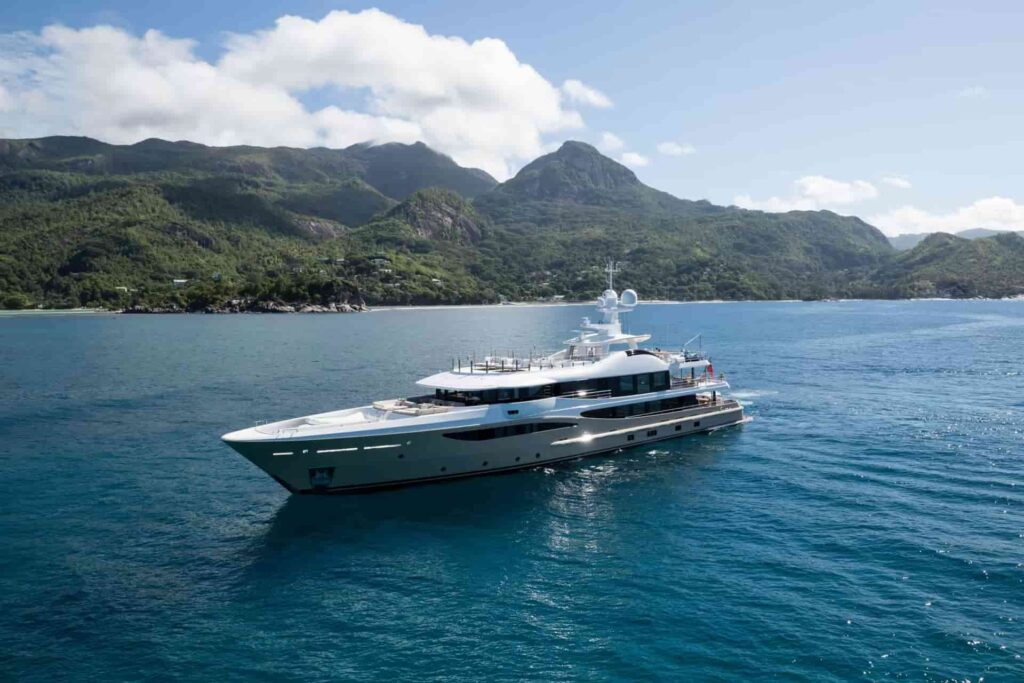 AMIGOS, a 55-metre Amels 180 superyacht, combines luxury and adventure with dual Master Suites, top-tier design, and Southeast Asia exploration, offering a unique charter experience.