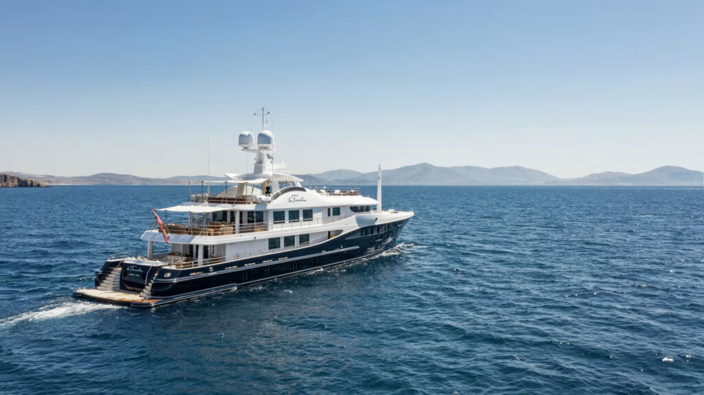 Experience luxury and adventure aboard the 55-meter superyacht LA FAMILIA, featuring a striking design, world-class amenities, and the ability to explore remote destinations in style.