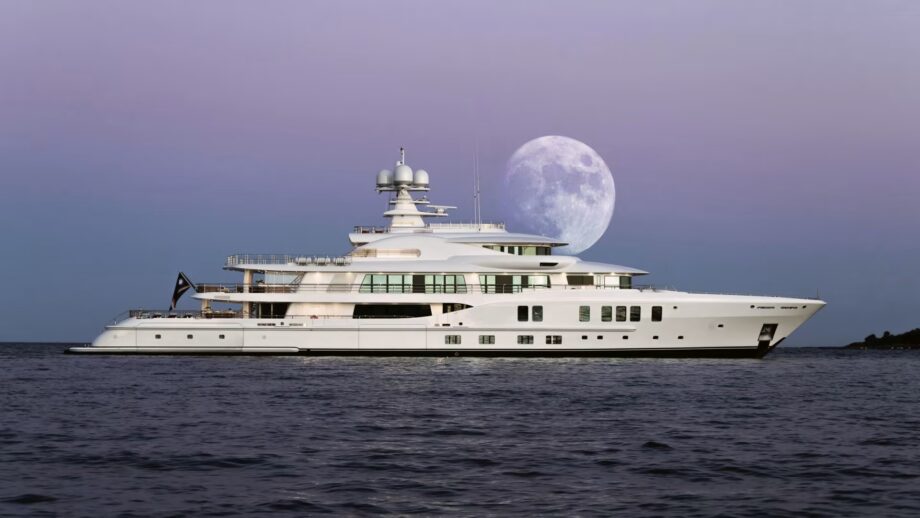 The 74-meter superyacht NEW SECRET, delivered in 2017, blends luxury with cutting-edge design by Tim Heywood and Winch Design, offering an exquisite yachting experience for discerning guests.