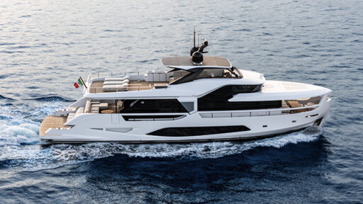 Ferretti Yachts unveils the INFYNITO 80, a luxurious, eco-friendly yacht blending innovative design, spacious layouts, and sustainability. Featuring solar panels and customizable options.