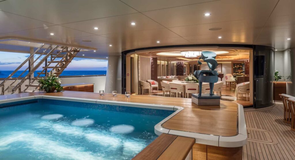 Here Comes the Sun, a 89-meter Amels superyacht, offers unmatched luxury and performance with newly refitted design, extended length, and accommodation for 20 guests plus crew.