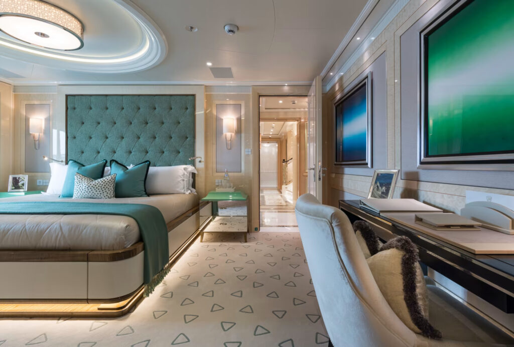 The 74-meter PLVS VLTRA, delivered in 2016, embodies luxury and ambition, featuring sleek design, advanced engineering, and unmatched comfort for a truly exceptional yachting experience.