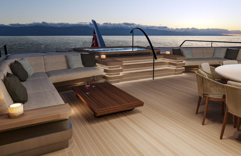 Experience the luxury of Sunreef's ULTIMA 111, a 111ft state-of-the-art catamaran featuring a glass hot tub, panoramic views, and innovative design for ultimate relaxation.