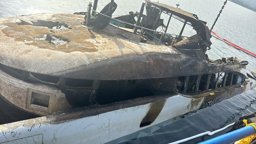 $18M yacht Atina recovered after dramatic fire and sinking in Sardinia’s Billionaire’s Playground; investigation continues into cause before its final demolition.