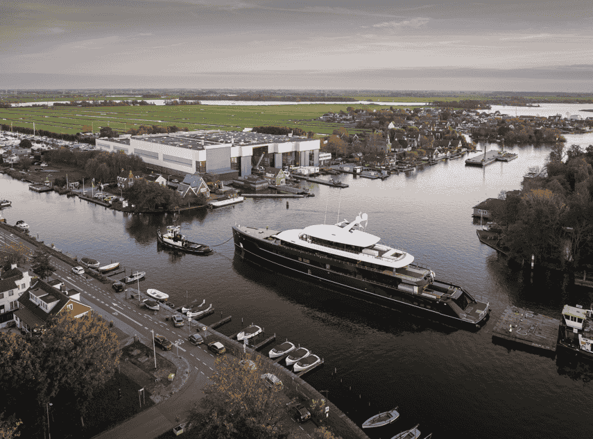 The 75.75m Feadship ONE, designed for private luxury and high-end charters, combines masculine elegance with refined interiors by Gilles & Boissier, delivering sophistication on the seas.