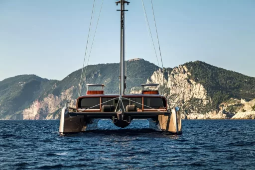 The 47m *Art Explorer* catamaran by The Italian Sea Group wins *Multihull of the Year* at the 2025 Boat International Design & Innovation Awards for its innovation and sustainability.