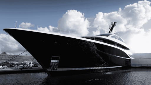 Feadship's *Project 714*, a 79.95m hybrid yacht, emerges for outfitting and sea trials, showcasing cutting-edge design, efficiency, and advanced propulsion technology.